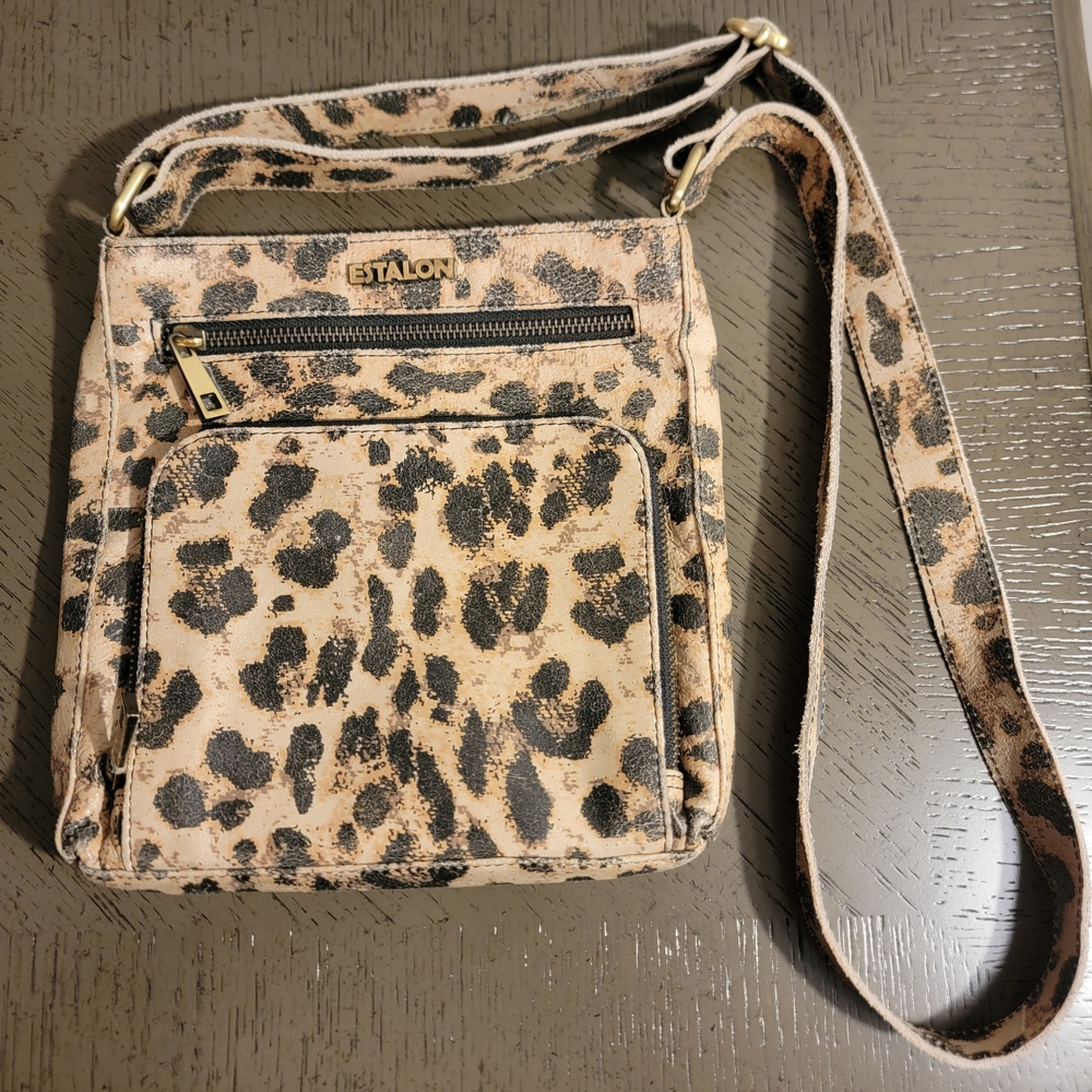 Estalon Genuine 100% Oil Rich Cowhide Leather Crossbody Bag